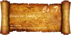 Cselle Tamás névjegykártya