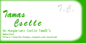 tamas cselle business card